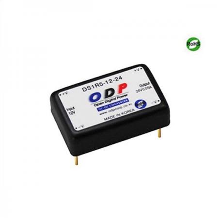 디바이스마트,전원/파워/배터리 > DC-DC 컨버터 모듈 > 승압형 모듈(실장, 절연 스위칭),ODP,DS1R5-12-24,출력 채널 수 : Single / 출력 전력 : 1.44Watts / 입력 전압 : DC8.0V - DC16.5V / 출력 전압/전류 : DC24V/0.06A / 효율 (EFFICIENCY) : 79%