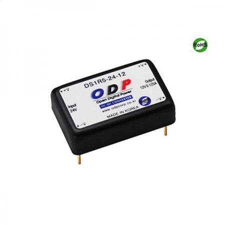 디바이스마트,전원/파워/배터리 > DC-DC 컨버터 모듈 > 강하형 모듈(실장) > 절연 스위칭 모듈,ODP,DS1R5-24-12,출력 채널 수 : Single / 출력 전력 : 1.5Watts / 입력 전압 : DC18V - DC32V / 출력 전압/전류 : DC12V/0.125A / 효율 (EFFICIENCY) : 75%