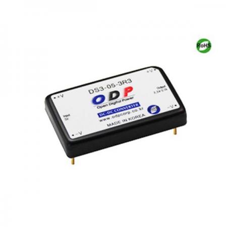 디바이스마트,전원/파워/배터리 > DC-DC 컨버터 모듈 > 강하형 모듈(실장) > 절연 스위칭 모듈,ODP,DS3-05-3R3,출력 채널 수 : Single / 출력 전력 : 2.31Watts / 입력 전압 : DC4.5V - DC7.2V / 출력 전압/전류 : DC3.3V/0.7A / 효율 (EFFICIENCY) : 66%