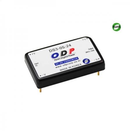 디바이스마트,전원/파워/배터리 > DC-DC 컨버터 모듈 > 승압형 모듈(실장, 절연 스위칭),ODP,DS3-05-24,출력 채널 수 : Single / 출력 전력 : 3.0Watts / 입력 전압 : DC4.5V - DC7.2V / 출력 전압/전류 : DC24V/0.125A / 효율 (EFFICIENCY) : 71%