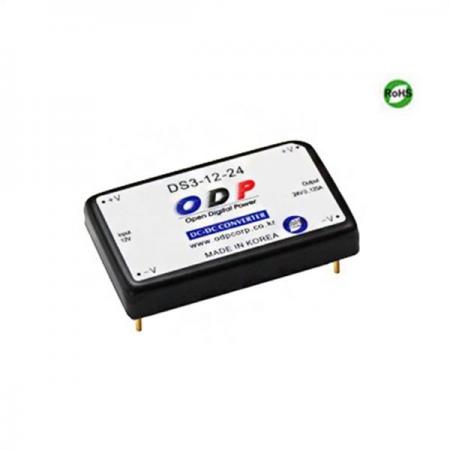 디바이스마트,전원/파워/배터리 > DC-DC 컨버터 모듈 > 승압형 모듈(실장, 절연 스위칭),ODP,DS3-12-24,출력 채널 수 : Single / 출력 전력 : 3.0Watts / 입력 전압 : DC8.0V - DC16.5V / 출력 전압/전류 : DC24V/0.125A / 효율 (EFFICIENCY) : 81%