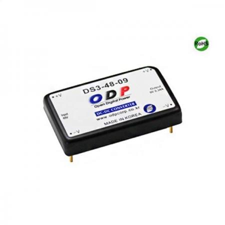 디바이스마트,전원/파워/배터리 > DC-DC 컨버터 모듈 > 강하형 모듈(실장) > 절연 스위칭 모듈,ODP,DS3-48-09,출력 채널 수 : Single / 출력 전력 : 3.06Watts / 입력 전압 : DC32V - DC63V / 출력 전압/전류 : DC9V/0.34A / 효율 (EFFICIENCY) : 79%