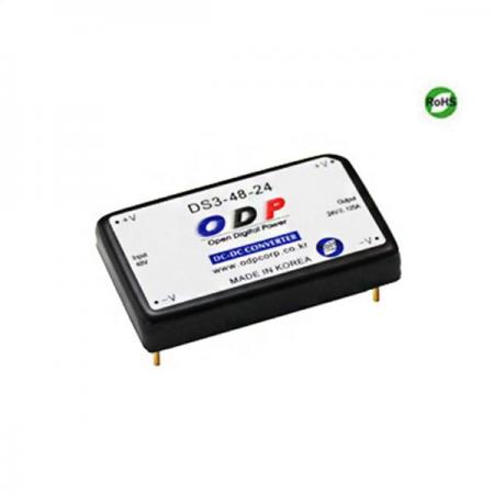 디바이스마트,전원/파워/배터리 > DC-DC 컨버터 모듈 > 강하형 모듈(실장) > 절연 스위칭 모듈,ODP,DS3-48-24,출력 채널 수 : Single / 출력 전력 : 3.0Watts / 입력 전압 : DC32V - DC63V / 출력 전압/전류 : DC24V/0.125A / 효율 (EFFICIENCY) : 79%