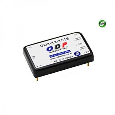 디바이스마트,전원/파워/배터리 > DC-DC 컨버터 모듈 > 승압형 모듈(실장, 절연 스위칭),ODP,DD3-12-1515,출력 채널 수 : Dual / 출력 전력 : 3.0Watts / 입력 전압 : DC8.0V - DC16.5V / 출력 전압/전류 : DC±15V/0.1A / 효율 (EFFICIENCY) : 81%