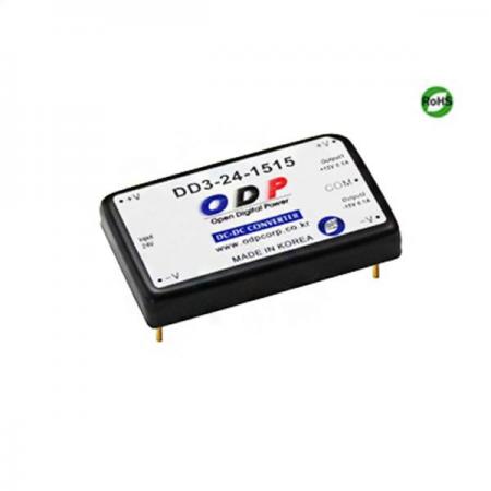디바이스마트,전원/파워/배터리 > DC-DC 컨버터 모듈 > 강하형 모듈(실장) > 절연 스위칭 모듈,ODP,DD3-24-1515,출력 채널 수 : Dual / 출력 전력 : 3.0Watts / 입력 전압 : DC18V - DC32V / 출력 전압/전류 : DC±15V/0.1A / 효율 (EFFICIENCY) : 79%