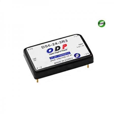 디바이스마트,전원/파워/배터리 > DC-DC 컨버터 모듈 > 강하형 모듈(실장) > 절연 스위칭 모듈,ODP,DS6-24-3R3,출력 채널 수 : Single / 출력 전력 : 4.95Watts / 입력 전압 : DC18V - DC32V / 출력 전압/전류 : DC3.3V/1.5A / 효율 (EFFICIENCY) : 78%