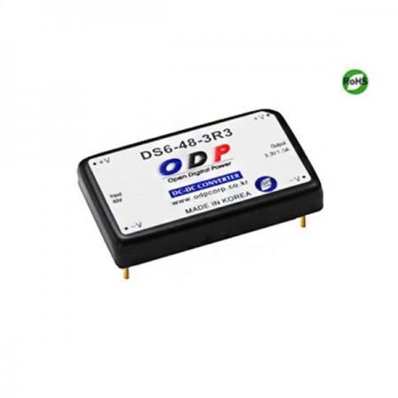 디바이스마트,전원/파워/배터리 > DC-DC 컨버터 모듈 > 강하형 모듈(실장) > 절연 스위칭 모듈,ODP,DS6-48-3R3,출력 채널 수 : Single / 출력 전력 : 4.95Watts / 입력 전압 : DC32V - DC63V / 출력 전압/전류 : DC3.3V/1.5A / 효율 (EFFICIENCY) : 77%