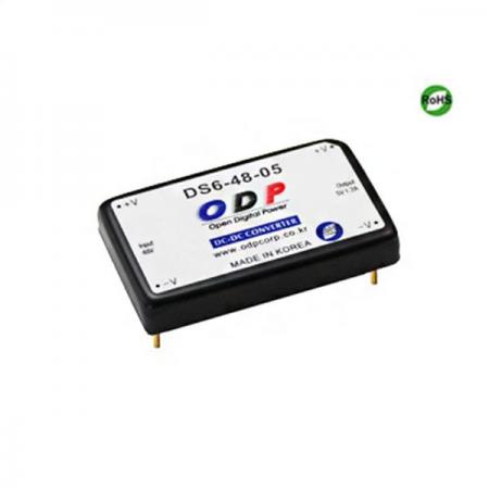 디바이스마트,전원/파워/배터리 > DC-DC 컨버터 모듈 > 강하형 모듈(실장) > 절연 스위칭 모듈,ODP,DS6-48-05,출력 채널 수 : Single / 출력 전력 : 6.0Watts / 입력 전압 : DC32V - DC63V / 출력 전압/전류 : DC5V/1.2A / 효율 (EFFICIENCY) : 81%