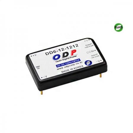 디바이스마트,전원/파워/배터리 > DC-DC 컨버터 모듈 > 승압·강하형 모듈(실장) > 절연 스위칭 모듈,ODP,DD6-12-1212,출력 채널 수 : Dual / 출력 전력 : 6.0Watts / 입력 전압 : DC8.0V - DC16.5V / 출력 전압/전류 : DC±12V/0.25A / 효율 (EFFICIENCY) : 82%