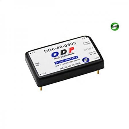 디바이스마트,전원/파워/배터리 > DC-DC 컨버터 모듈 > 강하형 모듈(실장) > 절연 스위칭 모듈,ODP,DD6-48-0505,출력 채널 수 : Dual / 출력 전력 : 6.0Watts / 입력 전압 : DC32V - DC63V / 출력 전압/전류 : DC±5V/0.6A / 효율 (EFFICIENCY) : 81%