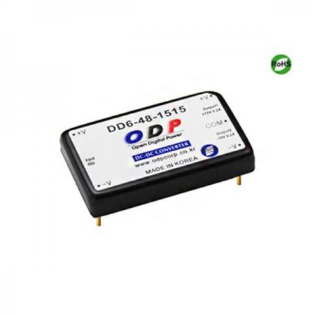 디바이스마트,전원/파워/배터리 > DC-DC 컨버터 모듈 > 강하형 모듈(실장) > 절연 스위칭 모듈,ODP,DD6-48-1515,출력 채널 수 : Dual / 출력 전력 : 6.0Watts / 입력 전압 : DC32V - DC63V / 출력 전압/전류 : DC±15V/0.2A / 효율 (EFFICIENCY) : 82%