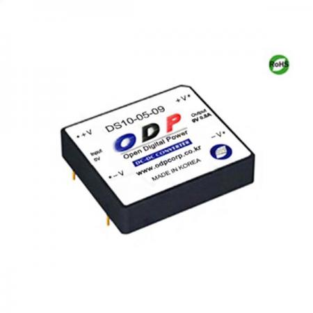 디바이스마트,전원/파워/배터리 > DC-DC 컨버터 모듈 > 승압형 모듈(실장, 절연 스위칭),ODP,DS10-05-09,출력 채널 수 : Single / 출력 전력 : 7.2Watts / 입력 전압 : DC4.5V - DC7.2V / 출력 전압/전류 : DC9V/0.8A / 효율 (EFFICIENCY) : 79%