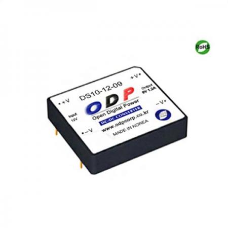디바이스마트,전원/파워/배터리 > DC-DC 컨버터 모듈 > 강하형 모듈(실장) > 절연 스위칭 모듈,ODP,DS10-12-09,출력 채널 수 : Single / 출력 전력 : 10.8Watts / 입력 전압 : DC8.0V - DC16.5V / 출력 전압/전류 : DC9V/1.2A / 효율 (EFFICIENCY) : 83%