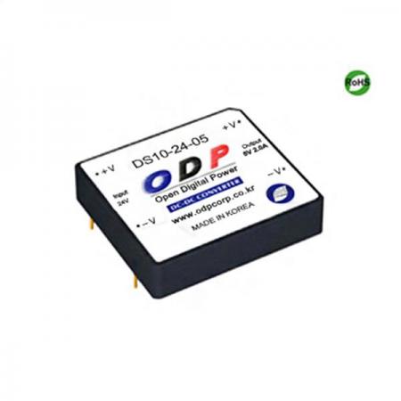 디바이스마트,전원/파워/배터리 > DC-DC 컨버터 모듈 > 강하형 모듈(실장) > 절연 스위칭 모듈,ODP,DS10-24-05,출력 채널 수 : Single / 출력 전력 : 10Watts / 입력 전압 : DC18V - DC32V / 출력 전압/전류 : DC5V/2.0A / 효율 (EFFICIENCY) : 82%