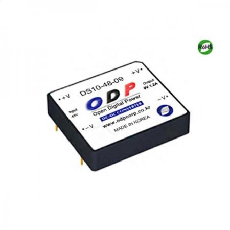 디바이스마트,전원/파워/배터리 > DC-DC 컨버터 모듈 > 강하형 모듈(실장) > 절연 스위칭 모듈,ODP,DS10-48-09,출력 채널 수 : Single / 출력 전력 : 10.8Watts / 입력 전압 : DC32V - DC63V / 출력 전압/전류 : DC9V/1.2A / 효율 (EFFICIENCY) : 84%