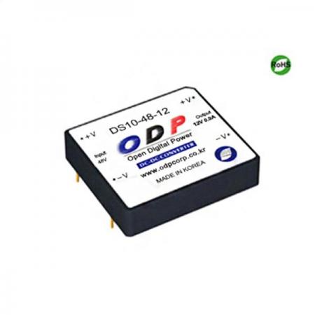 디바이스마트,전원/파워/배터리 > DC-DC 컨버터 모듈 > 강하형 모듈(실장) > 절연 스위칭 모듈,ODP,DS10-48-12,출력 채널 수 : Single / 출력 전력 : 10.8Watts / 입력 전압 : DC32V - DC63V / 출력 전압/전류 : DC12V/0.9A / 효율 (EFFICIENCY) : 84%