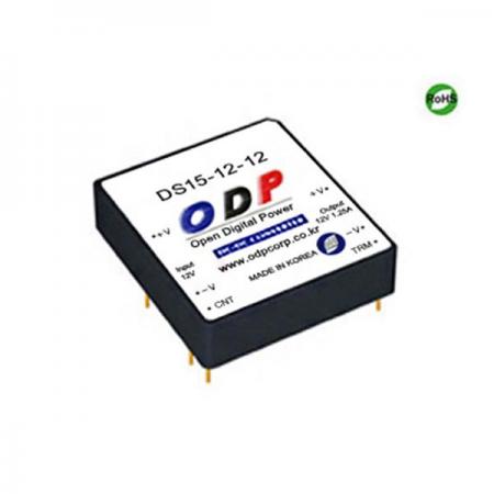 디바이스마트,전원/파워/배터리 > DC-DC 컨버터 모듈 > 승압·강하형 모듈(실장) > 절연 스위칭 모듈,ODP,DS15-12-12,출력 채널 수 : Single / 출력 전력 : 15Watts / 입력 전압 : DC8.0V - DC16.5V / 출력 전압/전류 : DC12V/1.25A / 효율 (EFFICIENCY) : 86%