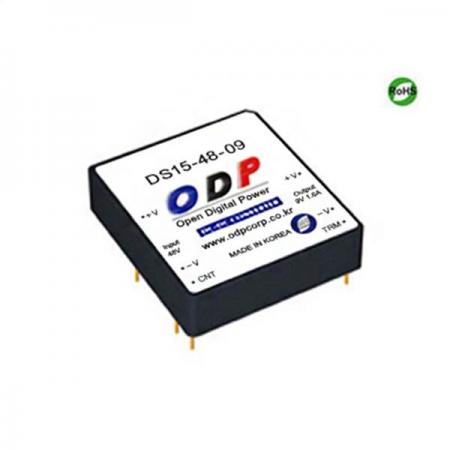 디바이스마트,전원/파워/배터리 > DC-DC 컨버터 모듈 > 강하형 모듈(실장) > 절연 스위칭 모듈,ODP,DS15-48-09,출력 채널 수 : Single / 출력 전력 : 14.4Watts / 입력 전압 : DC32V - DC63V / 출력 전압/전류 : DC9V/1.6A / 효율 (EFFICIENCY) : 87%