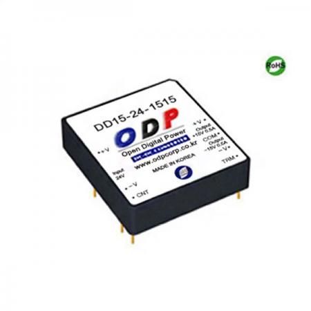 디바이스마트,전원/파워/배터리 > DC-DC 컨버터 모듈 > 강하형 모듈(실장) > 절연 스위칭 모듈,ODP,DD15-24-1515,출력 채널 수 : Dual / 출력 전력 : 15Watts / 입력 전압 : DC18V - DC32V / 출력 전압/전류 : DC±15V/0.5A / 효율 (EFFICIENCY) : 87%