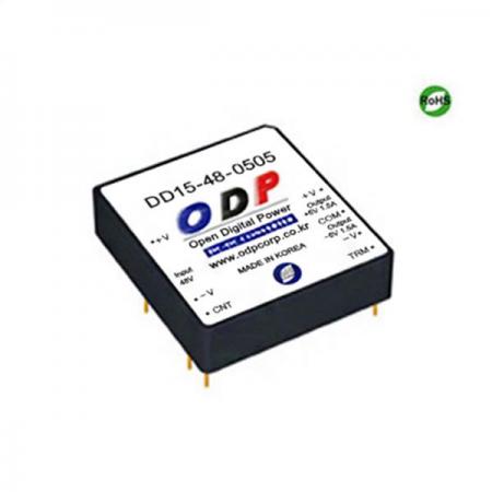 디바이스마트,전원/파워/배터리 > DC-DC 컨버터 모듈 > 강하형 모듈(실장) > 절연 스위칭 모듈,ODP,DD15-48-0505,출력 채널 수 : Dual / 출력 전력 : 15Watts / 입력 전압 : DC32V - DC63V / 출력 전압/전류 : DC±5V/1.5A / 효율 (EFFICIENCY) : 86%