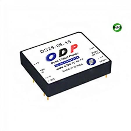 디바이스마트,전원/파워/배터리 > DC-DC 컨버터 모듈 > 강하형 모듈(실장) > 절연 스위칭 모듈,ODP,DS25-05-15,출력 채널 수 : Single / 출력 전력 : 21.0Watts / 입력 전압 : DC4.8V - DC9.0V / 출력 전압/전류 : DC15V/1.4A / 효율 (EFFICIENCY) : 79%
