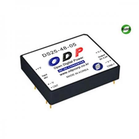 디바이스마트,전원/파워/배터리 > DC-DC 컨버터 모듈 > 강하형 모듈(실장) > 절연 스위칭 모듈,ODP,DS25-48-05,출력 채널 수 : Single / 출력 전력 : 21.0Watts / 입력 전압 : DC36V - DC72V / 출력 전압/전류 : DC5V/4.2A / 효율 (EFFICIENCY) : 85%