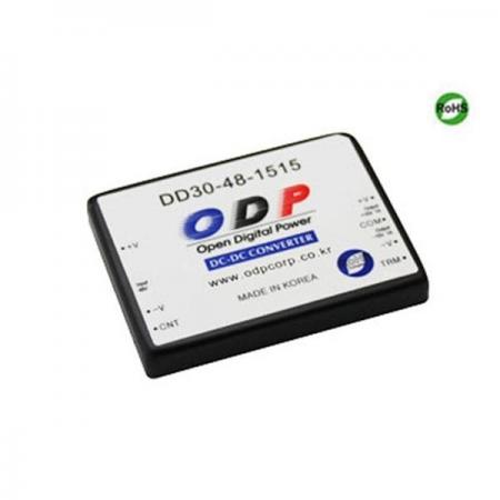 디바이스마트,전원/파워/배터리 > DC-DC 컨버터 모듈 > 강하형 모듈(실장) > 절연 스위칭 모듈,ODP,DD30-48-1515,출력 채널 수 : Dual / 출력 전력 : 30.0Watts / 입력 전압 : DC36V - DC72V / 출력 전압/전류 : DC±15V/1.0A / 효율 (EFFICIENCY) : 87%