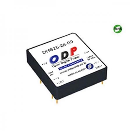 디바이스마트,전원/파워/배터리 > DC-DC 컨버터 모듈 > 강하형 모듈(실장) > 절연 스위칭 모듈,ODP,DHS25-24-09,출력 채널 수 : Single / 출력 전력 : 25.2Watts / 입력 전압 : DC18V - DC36 / 출력 전압/전류 : DC9V/2.8A / 효율 (EFFICIENCY) : 87%