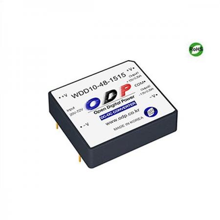 디바이스마트,전원/파워/배터리 > DC-DC 컨버터 모듈 > 강하형 모듈(실장) > 절연 스위칭 모듈,ODP,WDD10-48-1515,출력 채널 수 : Dual / 출력 전력 : 10.5Watts / 입력 전압 : DC20V - DC72V / 출력 전압/전류 : DC±15V/0.35A / 효율 (EFFICIENCY) : 87%