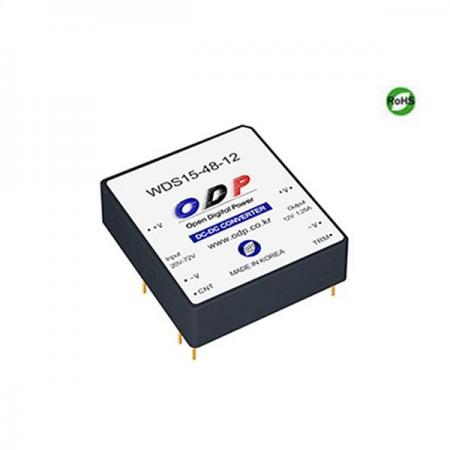 디바이스마트,전원/파워/배터리 > DC-DC 컨버터 모듈 > 강하형 모듈(실장) > 절연 스위칭 모듈,ODP,WDS15-48-12,출력 채널 수 : Single / 출력 전력 : 15Watts / 입력 전압 : DC20V - DC72V / 출력 전압/전류 : DC12V/1.25A / 효율 (EFFICIENCY) : 88%