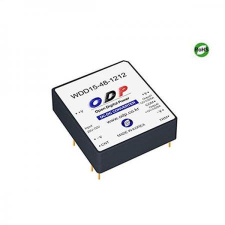 디바이스마트,전원/파워/배터리 > DC-DC 컨버터 모듈 > 강하형 모듈(실장) > 절연 스위칭 모듈,ODP,WDD15-48-1212,출력 채널 수 : Dual / 출력 전력 : 15Watts / 입력 전압 : DC20V - DC72V / 출력 전압/전류 : DC±12V/0.625A / 효율 (EFFICIENCY) : 87%