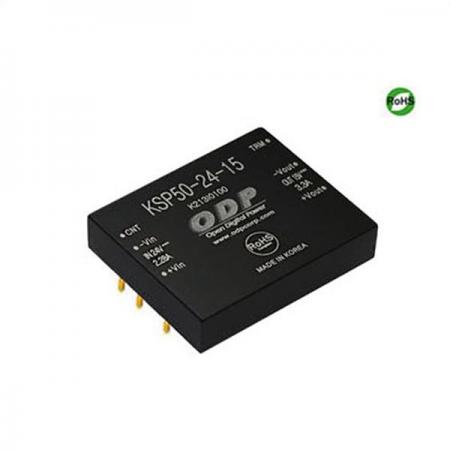 디바이스마트,전원/파워/배터리 > DC-DC 컨버터 모듈 > 강하형 모듈(실장) > 절연 스위칭 모듈,ODP,KSP50-24-15,출력 채널 수 : Single / 출력 전력 : 49.5Watts / 입력 전압 : DC18V - DC36V / 출력 전압/전류 : DC15V/3.3A / 효율 (EFFICIENCY) : 93%