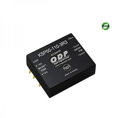 디바이스마트,전원/파워/배터리 > DC-DC 컨버터 모듈 > 강하형 모듈(실장) > 절연 스위칭 모듈,ODP,KSP50-110-3R3,출력 채널 수 : Single / 출력 전력 : 36.3watts / 입력 전압 : DC65V - DC150V / 출력 전압/전류 : DC3.3V/11A / 효율 (EFFICIENCY) : 86%