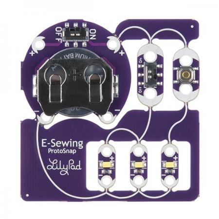 디바이스마트,,SparkFun,LilyPad E-Sewing ProtoSnap Kit [KIT-14528],E-Sewing ProtoSnap의 개별 부분은 미리 배선되어있어 재봉하기 전에 회로의 기능을 시험해 볼 수 있으며,또한 바늘 세트, 전도성 실 및 백색 펠트 견본이 포함 되었습니다.