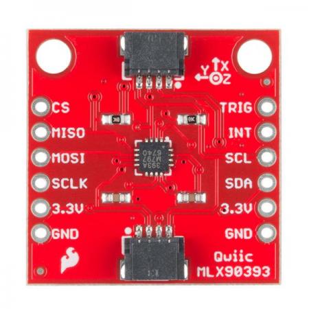 디바이스마트,MCU보드/전자키트 > 센서모듈 > 가속도/자이로/지자기센서 > 지자기센서,SparkFun,SparkFun Triple Axis Magnetometer Breakout - MLX90393 [SEN-14571],2.2V ~ 3.6V의 전원을 입력하여 매우 작은 필드를 감지 할 수있는 3 축 자기 센서 보드이며 ,나침반 센서로 사용할 수 있지만 비접촉 컨트롤러, 자기 임펠러가있는 유량계 또는 선형 액추에이터 위치 센서로도 잘 작동합니다.