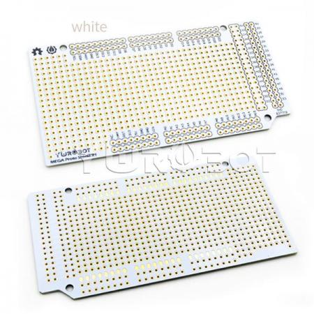 디바이스마트,오픈소스/코딩교육 > 아두이노 > 아두이노 호환쉴드,YwRobot,아두이노 MEGA 프로토타입 확장보드 (WHITE) [ARD080906],ARDUINO MEGA Proto Shield / 양면 만능기판 / IO포트 연결 및 납땜 가능 / 사이즈 : 109mm X 56mm