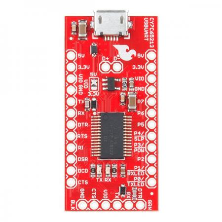디바이스마트,MCU보드/전자키트 > 전원/신호/저장/응용 > 인터페이스/먹서,SparkFun,SparkFun USB UART Serial Breakout - CY7C65213 [BOB-13830],IC의 모든 사용 가능한 I / O 핀에 액세스하고 다른 SparkFun 브레이크 아웃 보드와 호환되는 6 핀 UART 헤더를 제공 합니다.