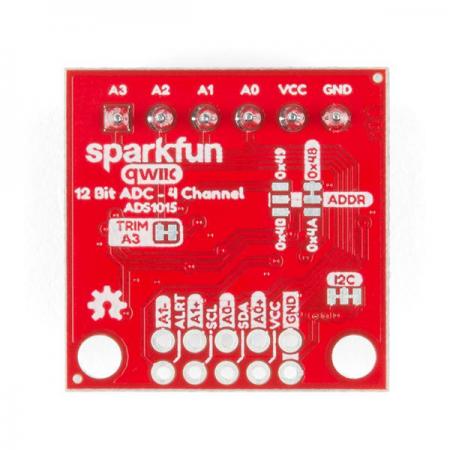 디바이스마트,MCU보드/전자키트 > 전원/신호/저장/응용 > ADC/DAC,SparkFun,SparkFun Qwiic 12 Bit ADC - 4 Channel (ADS1015) [DEV-15334],작동 전압 : 2.0V ~ 5.5V / 작동 온도 : -40 ° C ~ 125 ° C / 단일 샷, 연속 변환 (기본값) 및 듀티 사이클링