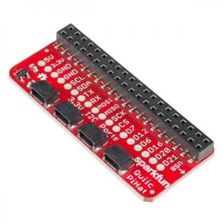 디바이스마트,오픈소스/코딩교육 > 라즈베리파이 > 라즈베리파이 확장보드/HAT,SparkFun,SparkFun Qwiic HAT for Raspberry Pi [DEV-14459],I2C 버스에 4 개의 Qwiic 연결 포트가 있으며,표준 2x20 GPIO 헤더를 사용하는 모든 Raspberry Pi와 호환 가능합니다.
