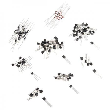 디바이스마트,RLC/수동소자 > 엔지니어 샘플키트 > IC관련 키트 > 트랜지스터 키트,SparkFun,SparkFun Discrete Semiconductor Kit [KIT-13682],PNP 및 NPN 바이폴라 트랜지스터, N- 채널 및 P- 채널 MOSFET, 다이오드, 가변 전압 레퍼런스 및 가변 전압 레귤레이터를 포함한 다양한 유형의 반도체 키트 입니다.