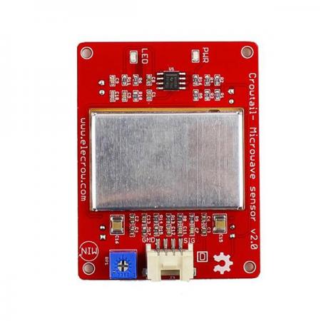 디바이스마트,MCU보드/전자키트 > 센서모듈 > 모션/제스처 > 움직임/재실/모션센서,ELECROW,Crowtail- 마이크로 웨이브 모션감지 센서 모듈 [CMS38743C],아두이노 호환 Microwave Sensor / 자동문, 보안 시스템 등 접근하는 물체를 감지 / 작동 전압 : 5V ± 5 % / 작동 전류 