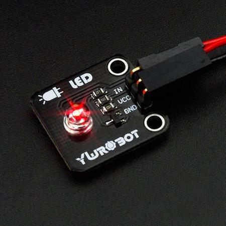 디바이스마트,MCU보드/전자키트 > 디스플레이 > LED,YwRobot,아두이노 돔타입 LED 모듈 (Red) [ELB030022],Arduino 호환 LED모듈 / 전압 : 5V / 입력 : 디지털 신호 / 인터페이스 : 3핀 꺾임 핀헤더 / 사이즈 : 22mm X 21mm