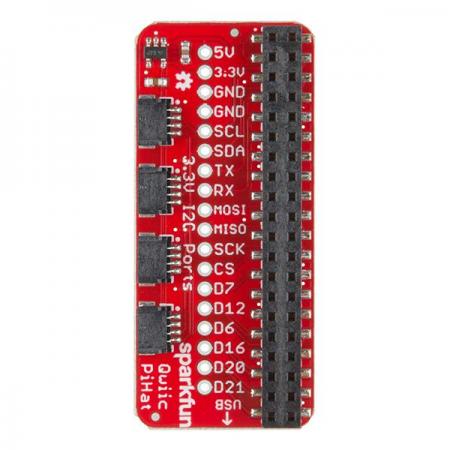 디바이스마트,오픈소스/코딩교육 > 라즈베리파이 > 라즈베리파이 확장보드/HAT,SparkFun,SparkFun Qwiic HAT for Raspberry Pi [DEV-14459],I2C 버스에 4 개의 Qwiic 연결 포트가 있으며,표준 2x20 GPIO 헤더를 사용하는 모든 Raspberry Pi와 호환 가능합니다.