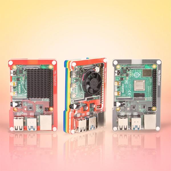 Pibow Coupe 4 (Raspberry Pi 4 only) Rainbow [PIM465]
