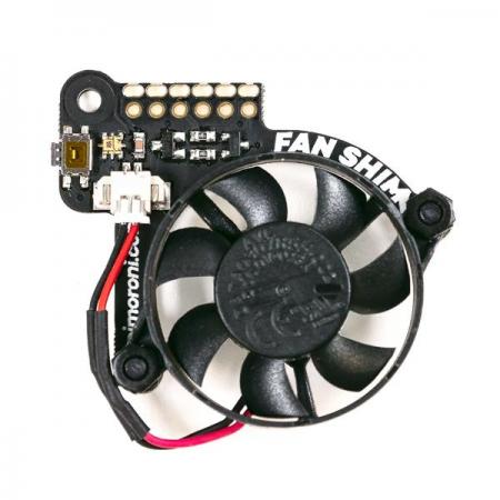 디바이스마트,오픈소스/코딩교육 > 라즈베리파이 > 아답터/방열판/OS/기타,Pimoroni,Fan SHIM for Raspberry Pi [PIM461],Raspberry Pi 4, 3B+, 3A+와 호환 / JST 커넥터가 있는 30mm 5V DC 쿨링팬 / RGB LED (APA102) / 팬은 소프트웨어로 제어 가능 / 납땜 불필요