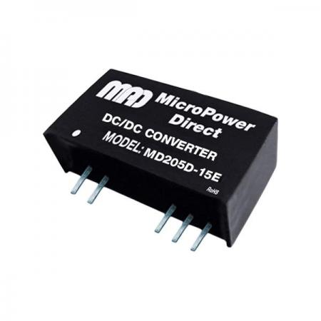 디바이스마트,전원/파워/배터리 > DC-DC 컨버터 모듈 > 승압형 모듈(실장, 절연 스위칭),Wurth Electronics,MD205D-15E,입력 5V, 듀얼 출력 ±15V, Low Cost, SIP, UL, RoHS