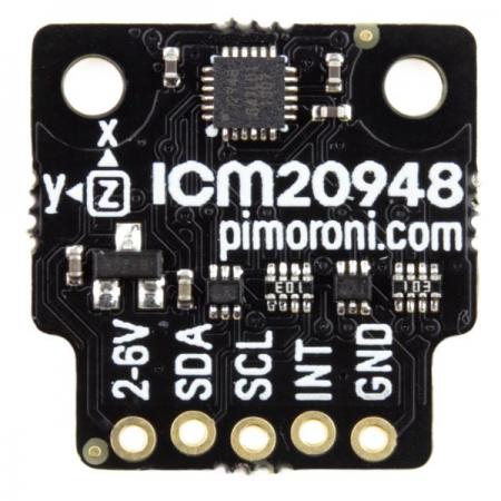 디바이스마트,MCU보드/전자키트 > 센서모듈 > IMU/AHRS(9축 이상),Pimoroni,ICM20948 9DoF Motion Sensor Breakout [PIM448],Raspberry Pi , Arduino 호환 / ICM20948 9DoF 모션 센서 / ± 2 / ± 4 / ± 8 / ± 16g 3축 가속도계 3축 자이로스코프 / 3축 나침판 / I2C 인터페이스 / 전압 : 3.3V 또는 5V
