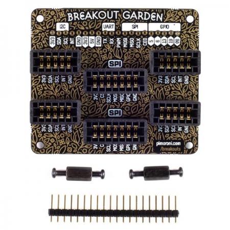 디바이스마트,MCU보드/전자키트 > 통신/네트워크 > 기타 네트워크/통신,Pimoroni,Breakout Garden for Raspberry Pi (I2C + SPI) [PIM445],복잡한 배선, 납땜 또는 브레드 보드없이 프로토 타이핑 프로젝트에 이상적 / 4개의 I2C 슬롯 (5핀) / 2개의 SPI 슬롯 (7핀)