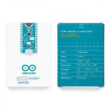 디바이스마트,오픈소스/코딩교육 > 아두이노 > 아두이노 정품 보드/쉴드/키트,아두이노,Arduino Nano Every,ABX00028 / AVR ATMega4809, SAMD11 ARM Cortex M0+ 기반의 작고 강력한 아두이노 / 아두이노 나노 에브리