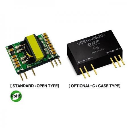 디바이스마트,전원/파워/배터리 > DC-DC 컨버터 모듈 > 강하형 모듈(실장) > 절연 스위칭 모듈,ODP,VDS10-48-3R3 (Open type),출력 채널 수 : Single / 출력 전력 : 8.58Watts / 입력 전압 : DC18.0V - DC72.0V / 출력 전압/전류 : DC3.3V/2.6A / 효율 (EFFICIENCY) : 82% / Open type 1개 배송